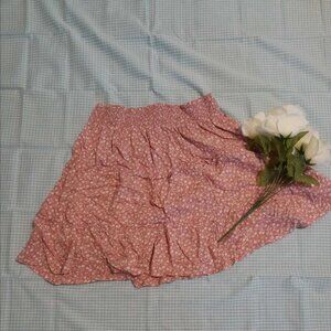 Hollister Pink Floral Mini Skirt Size S